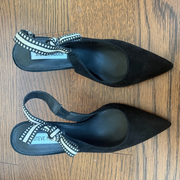 Steve Madden Bri Black Suede Slingback - Picture 3 of 8